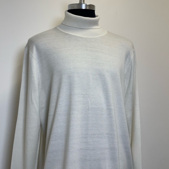 Prestige Men's Off White Turtleneck - Picture 2 of 6